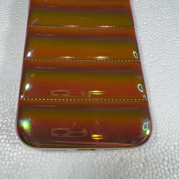 iPhone 13 Brown Metallic Ombre Iridescent Pearlized BUBBLE Puffer Case - Picture 3 of 15